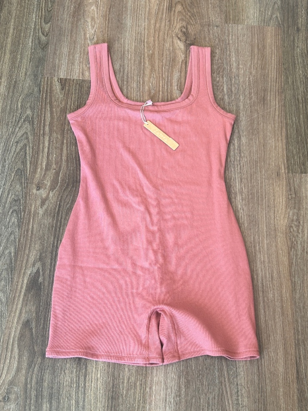 NWT SKIMS Cotton Rib Onesie Redwood Women’s XL